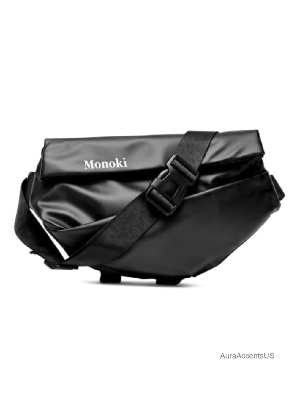 Water-Resistant PU Leather Sling Bag Crossbody Backpack 6L Unisex Travel Daypack